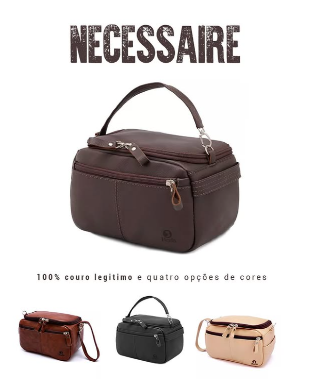 Qual o melhor modelo de nécessaire de couro para viagens?