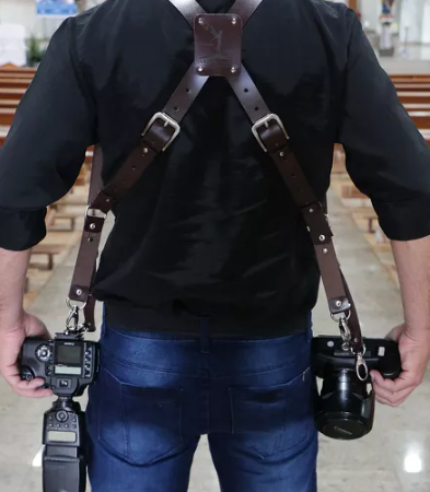 Como a alça dupla para câmera pode otimizar o trabalho de um fotógrafo?